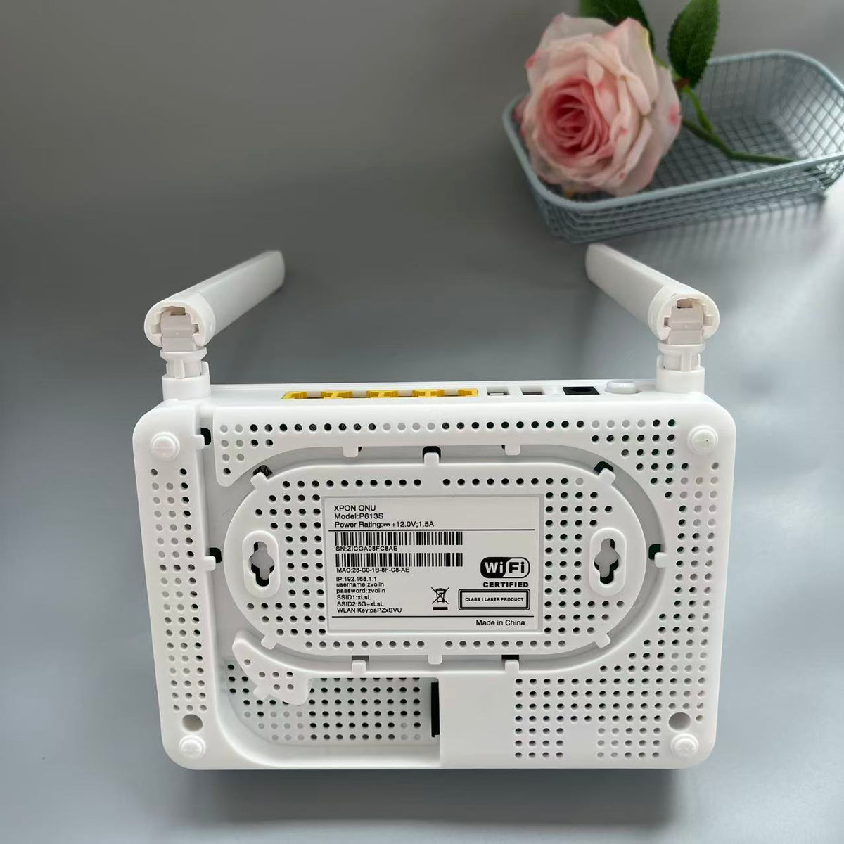 ONU P613S 5G WiFi Dual Band - XPON GPON EPON Compatible - With AdapterModem
